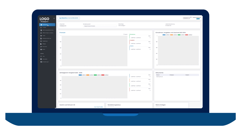 Logisth.AI Dashboard – Echzeitdaten, LIVE-Buchhaltung